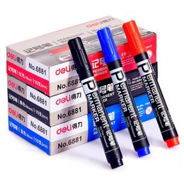Permanent Marker Pen Fine Point Waterproof Ink Thin Nib Crude Nib Black Blue Red Ink 1.5mm Fine Color Marker Pens Art Supplies