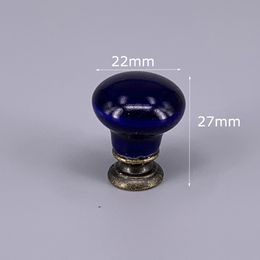 1pc Rural Style Mini size Round Ceramic Knob Small Cabinet Drawer Pull Handle for Kids Room Dressing box Jewelry box Knobs