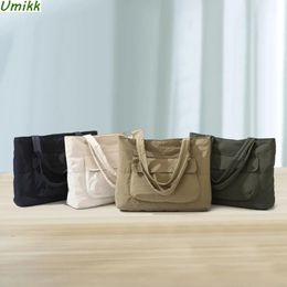 Women Nylon Tote Bag Soft Lightweight Handbag Zipper Fashion Shoulder Satchel Travel Work 240410