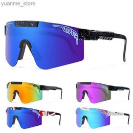 Outdoor Eyewear Pit Viper Cycling Glasses Outdoor Sunglasses Men Women Sport Goggles UV400 Bike Bicycle Eyewear Without Box Y240410Y240418SP7E