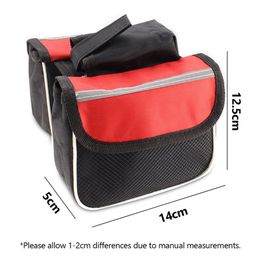 Cycling Accessories Phone Holder Large Capacity Multifunctional Frame Saddle Bag Waterproof MTB Bag Front Top Tube Bag