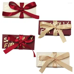 Gift Wrap Wedding Candy Boxes 10 Pcs Elegant Blank With Ribbon Box For Small Gifts And Delights Cosmetic Packaging