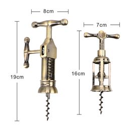 New Wine Opener Vintage Style Corkscrew Zinc Alloy Creative Wine Bottle Opener Wine Cork Remover for Home Kitchen Tools