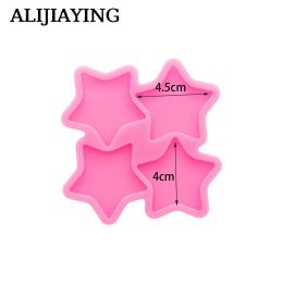 DY1026 Super Shiny 1.7in Circle/Star/Heart/Hexagon/Square/irregular Round Phone Grip Resin Mould For Phone Case Decoration