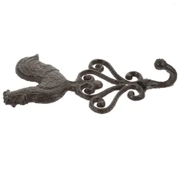 Hooks Metal Clothing Rack Heavy Duty Hook Cast Iron Wall Rooster Clothes Shape Coat Office