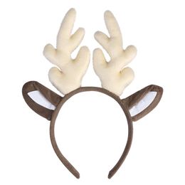 Headband Reindeer Christmas Antler Antlers Hair For Kids Xmas Headbands Deer Hoops Headwear Head Ears Party Decor Adults Elk