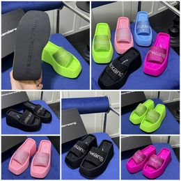 Designer Sandals Slippers Luxury Women Velvet material rhinestone Velcro tape party Room GAI Platform Slip-On Sizes 35-42 10cm