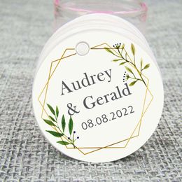 100 pcs /set 38/50mm Personalised Circle Wedding Tags Custom Favour tags With Hole your text or logo Handmand Thank You Labels