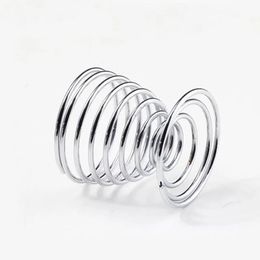 Metal Egg Cup Spiral Spring Holder for Kitchen Breakfast - Durable Hard Boiled Egg Cup for Serving and Display - Perfect for Breakfast Table