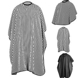 Adjustable Black And White Stripe Hairdressing Gown Hair Cutting/barbers Cape Hairdressing Hair Cutting Gown Barber Apron