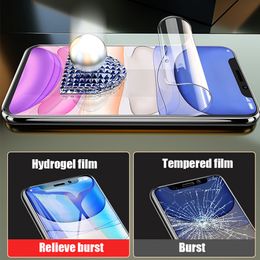 4PCS Full Cover Hydrogel Film On the Screen Protector For iPhone 11 12 13 Pro Max X XR XS Screen Protector 6 7 8 Plus Not Glass