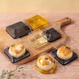 Baking Tools 10Pcs Plastic Mooncake Vacuum Box Snow Meiniang Egg Yolk Crispy Golden Transparent Packaging