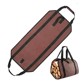Storage Bags Wood Carrying Bag SupersizedCanvas Firewood Carrier Pouch Multifunctional Log StorageOrganizer Holder ForOutdoor Firplace