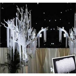 Party Supplie 30m Acrylic Crystal Beads Clear Diamond Wedding Party Garland Chandelier Curtain Decorations295i
