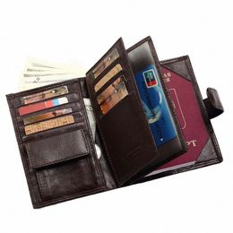 kavis Genuine Leather Wallet Men Passport Holder Coin Purse Magic Walet PORTFOLIO MAN Portomee Mini Vallet Passport Cover 67xv#