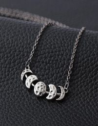 Fashion Moon Phase Necklace Moon Lunar Eclipse Necklaces Pendants Astrology Jewelry Long Chain Statement Necklace Kolye ps11401719521