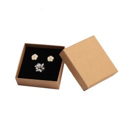 1Pc Kraft Cardboard Jewelry Gift Box for DIY Handmade Jewelry Box Classic Gift Packaging Paper Case Fresh Necklace Earrings Set