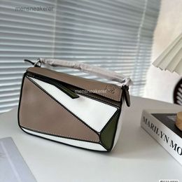 Bags Bag 2024 Geometric Loeew Puzzle Designer Style French Top Layer Cowhide Mini 20cm Handbag Colors Spain Fashion Girl High Shoulder Handbag 1 06VL