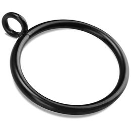 20/40 PCS Black Curtain Rings with Eyelet Apply for Curtain Rod (1.5 Inch Drapery Rings)