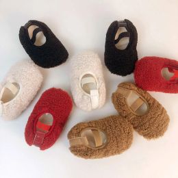 Boots Winter New Children's Fleece Boots Korean Boys Girls Cottonpadded Shoes Soft Sole Infant First Walkers Toddler Moccasins