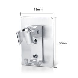 Punch-Free Wall Mounted Hand Shower Holder Hook Solid Aluminium Pedestal Bracket In Wall Shower Storage Hook Bathroom Accessories