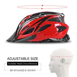 Lightweight Bicycle Helmet With Visor In-mold Mountain Road Bike Cycling Helmet Outdoor Sport Protective Helmet For Men Women