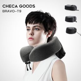 CHECA GOODS Travel Pillow 100% Memory Foam Neck Pillow Comfortable & Breathable Cover Machine Washable Aeroplane Travel u shaped