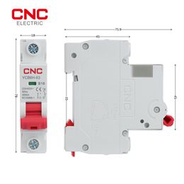 CNC YCB6H-63 B Curves 18mm Miniature Circuit Breaker 1P B16A/B32A 4.5kA Din Rail Mount Breaking Capacity MCB