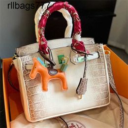 Leather Bk Bags Handmade Womens Bag Crocodile Gra Cow Himalayan Bk25bk30 Hand Crossbody Rich Woman Same Style