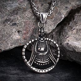 Ancient Indian God Totem Necklaces Men Antique Steel Egypt Pharaoh Amulet Pendant Never Fade Pagan Talisman Male Jewellery Gifts