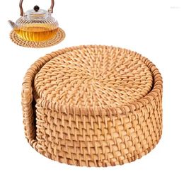 Table Mats Woven Durable Tabletop Placements Organizer Heat-Resistant Non-Slip Place Home Accessories