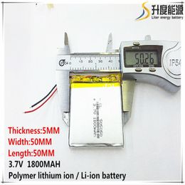 Litre energy battery 505050 3.7V 1800mah lithium polymer battery 454853 504853 GPS navigator MP3 instrumentation