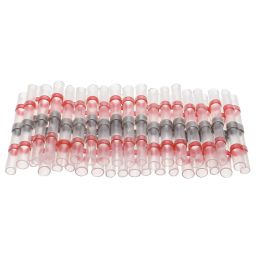 500/200/100PCS Heat Shrink Wire Connector Waterproof Insulated Butt Wire Sleeve AWG22-18 Tinned Copper Solder Seal Terminal