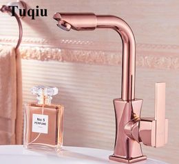 Basin Faucets Rose Gold/Gold/Chrome Bathroom Sink Faucets Single Handle Hot Cold Wash Mixer Water Tap WC Cock Torneira Banheiro