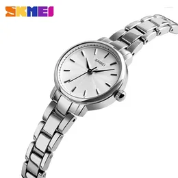 Armbanduhren SKMEI 1410 Women Fashion Ladies Uhren Waterfeste Edelstahl Luxus Montre Femme Quartz Uhr