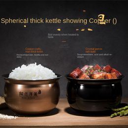 Intelligent Electric Pressure Cooker Rice Cookers Household Double Liner Authentic Copper Thick Kettle Enamel Liner Cooking