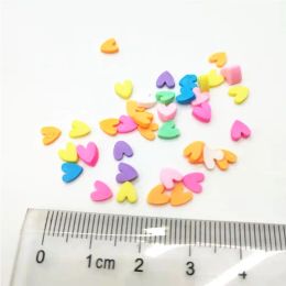20g/lot 5mm Mix Yellow Heart Clay Polymer Colourful for DIY Crafts Tiny Cute Card Making Accessories