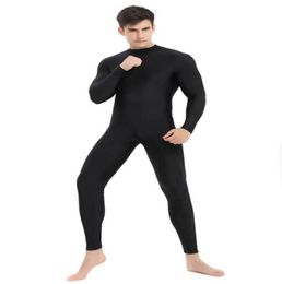 Men Turtleneck Spandex Long Sleeve Unitard Lycra Zentai Bodysuit Cosplay Adult Full Body Bodysuit Second Skin Leotard Halloween Co6180772