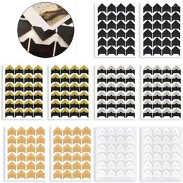 Window Stickers 120/24pc Po Corners DIY Vintage Corner Kraft Paper For Frame Decoration Scrapbooking Picture