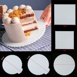 3pcs Cake Boards Round Mousse Cake Base Disposable Cakeboard Cupcake Dessert Tray For Wedding Birthday Party Baking Supplies