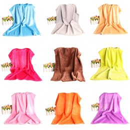 70*50cm Fleece Blanket for Baby Swaddling Small Throw Rug Bedding Cover Case Sheets Flannel Velvet Warm Solid Warm Micro Plush