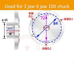 12mm-24 Hole Flange Coupling Motor Guide Shaft Coupler Connector K11 / K12 / K72-80/100/125 Three Jaw Four Chuck