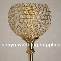 5pcs New style Tall Gold Silver Crystal Acrylic Goblet Votive Candle Holder senyu177