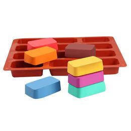 12-Cavity Square Shape Soap Mould Silicone Candle Mould Cake Cookie Tray Homemade Making DIY Ice Cube Candy Cupcake