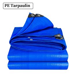 0.32mm Blue PE Tarpaulin Rainproof Cloth Outdoor Garden Gazebo Waterproof Shading Tarp Boat Car Truck Canopys Beach Sun Shelter