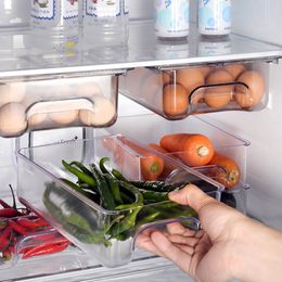 Refrigerator Drawer Organiser Compartment Transparent Fridge Storage Bin Egg Containers Kitchen Drawer Organiser Makeup Box