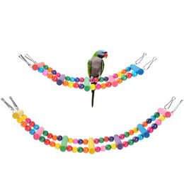 Bird Toy for Parrots Bird Cage Accessories 3-12 Stairs Swing Wood Parrot Toys Birds Accessories Perch Games for Parrots Agaporni