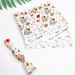 100 Pcs/Lot DIY Handmade New Style Thick Xmas Party Gift Nougat Candy Packaging Oil Paper Milk Candy Taffy Wrapper Food Package