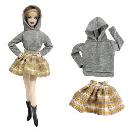 Hot Sale 1 Set Sports Hooded Clothing for Barbie Doll Clothes Casual Wear Outfit Gym Suit 1/6 Dollhouse Accessories Toys JJ