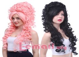 Women Marie Antoinette Rococo French Revolution Baroque Long Curly Cosplay Wig9000526